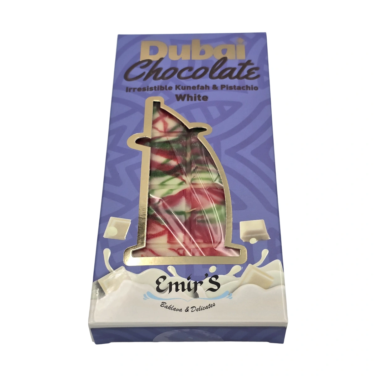 Emir's Dubai Chocolate cu ciocolata alba, Emir's Baklava & Delicates, 200 gr